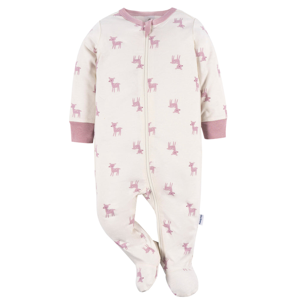 Mameluco Gerber blanco bebé body algodón niño niña dormir-6-9M