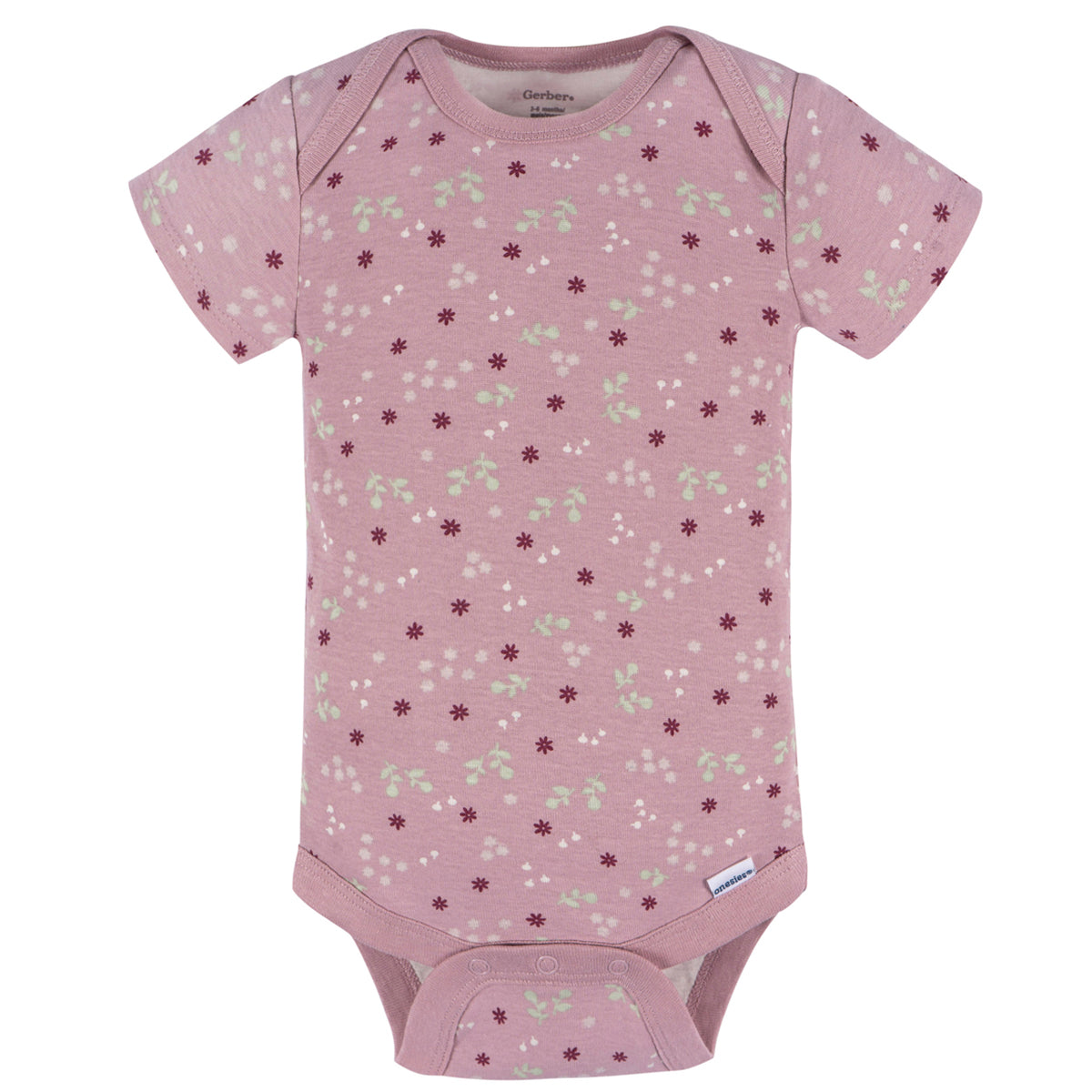 Pañalero Gerber Pack 3 Piezas Body Algodón Ropa Bebé Niña-0-3M