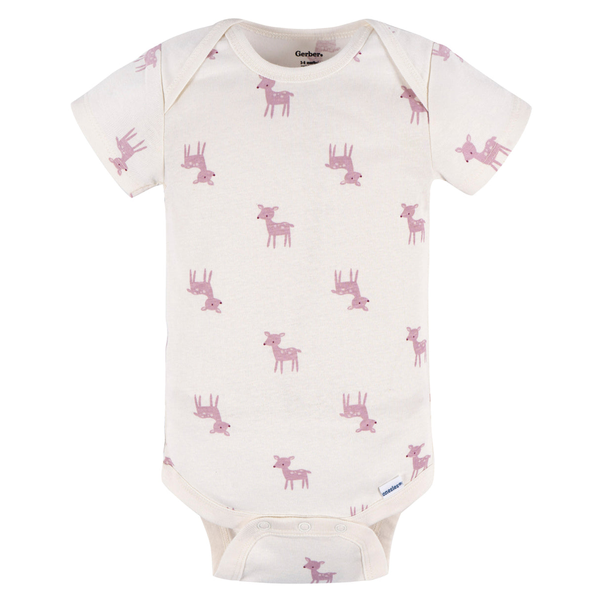 Pañalero Gerber Pack 3 Piezas Body Algodón Ropa Bebé Niña-0-3M