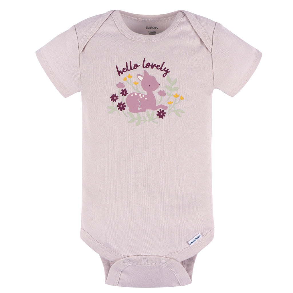 Pañalero Gerber Pack 3 Piezas Body Algodón Ropa Bebé Niña-0-3M