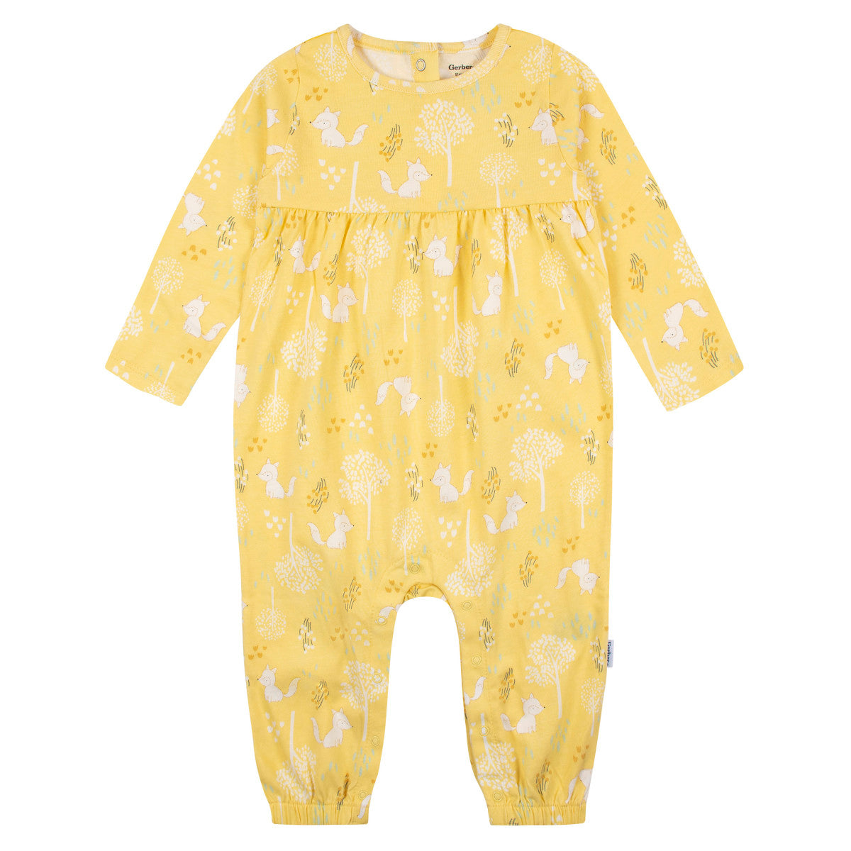 Mameluco Gerber Pack 2 Algodón Pies Verde Amarillo Bebé Niño-0-3M