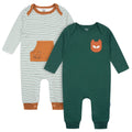 Mameluco Gerber Pack 2 Algodón Verde Con Pies Bebé Niño-0-3M