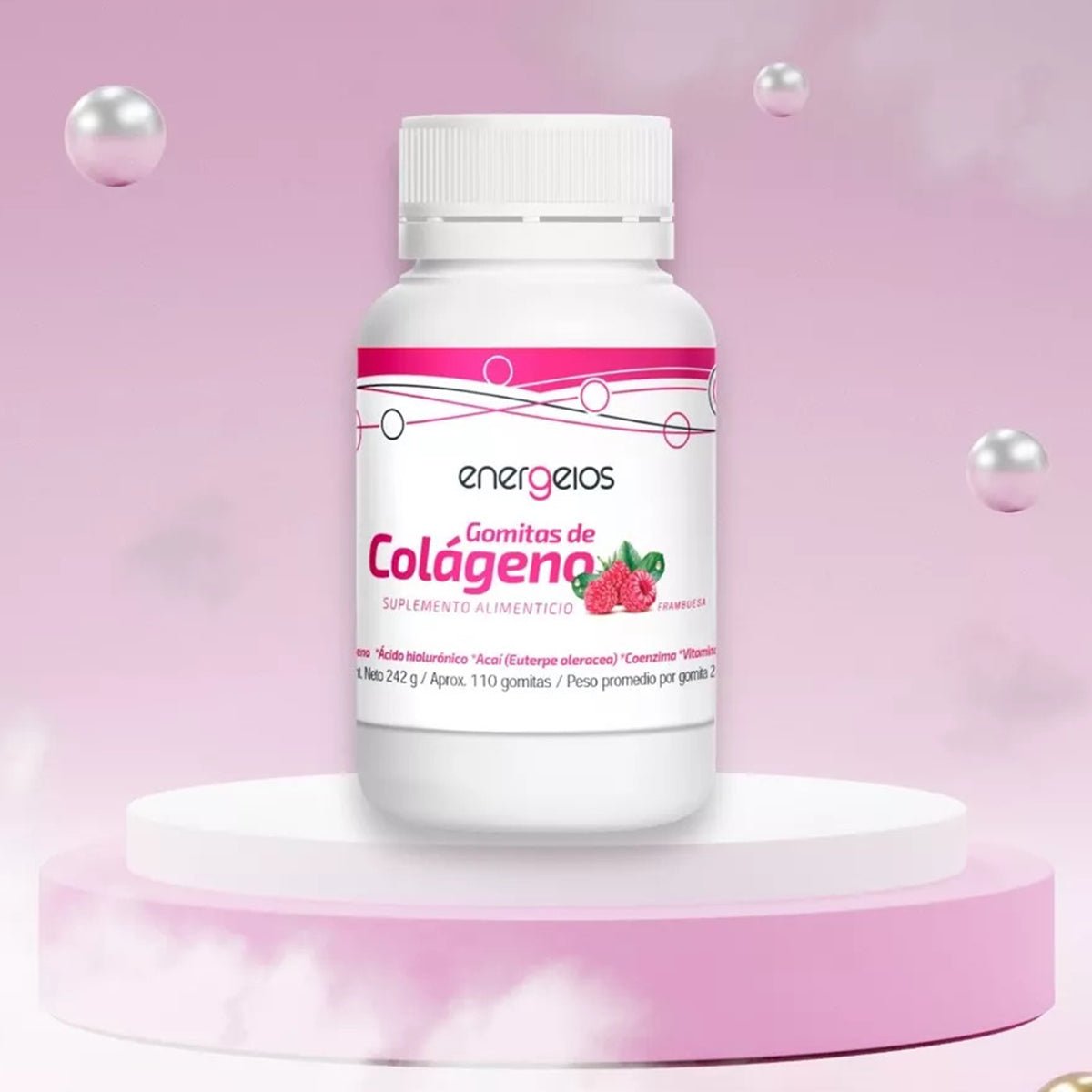Gomitas colágeno ácido hialurónico suplemento kit energeios