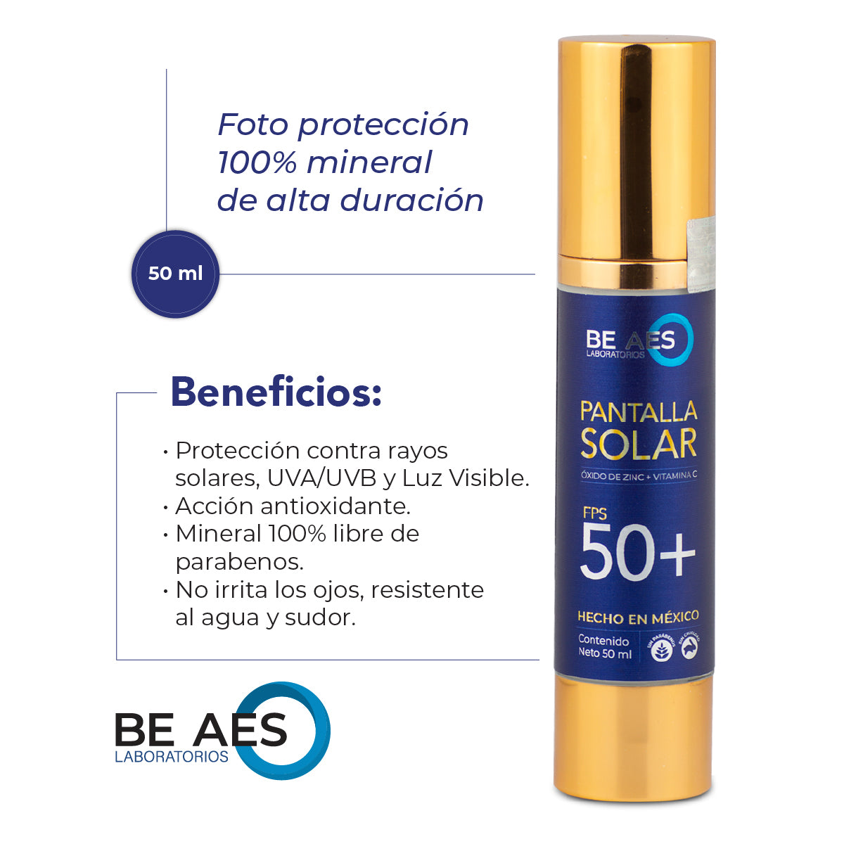 Pack BE AES serum facial contorno de ojos y pantalla solar
