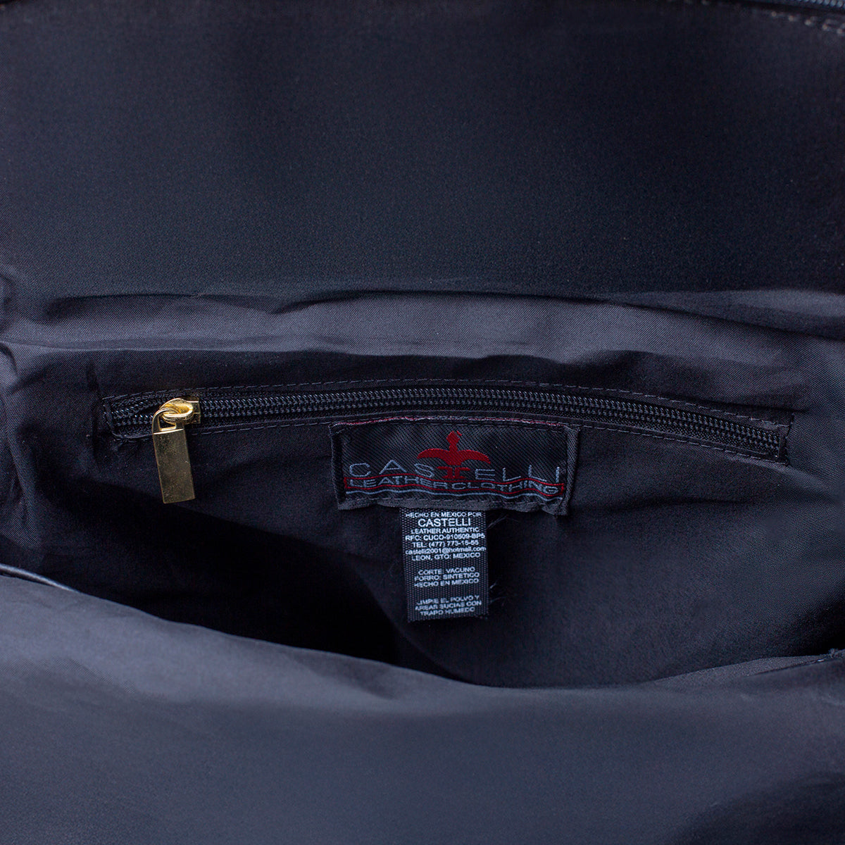 Mochila piel genuina castelli dama laptop 17 pulgadas cuero