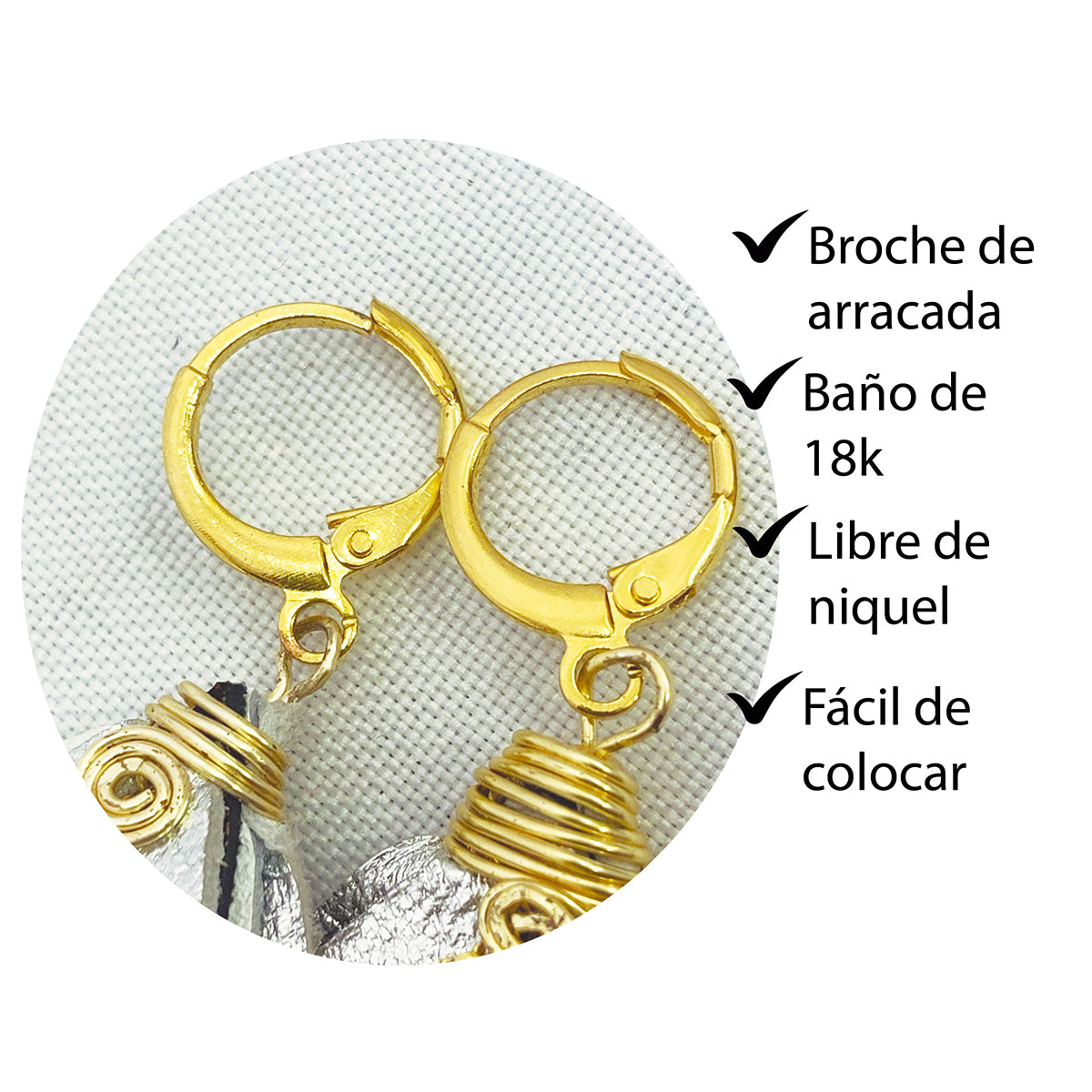 Aretes GAVILÁN mujer pluma cuero joyería elegante VANGANIA
