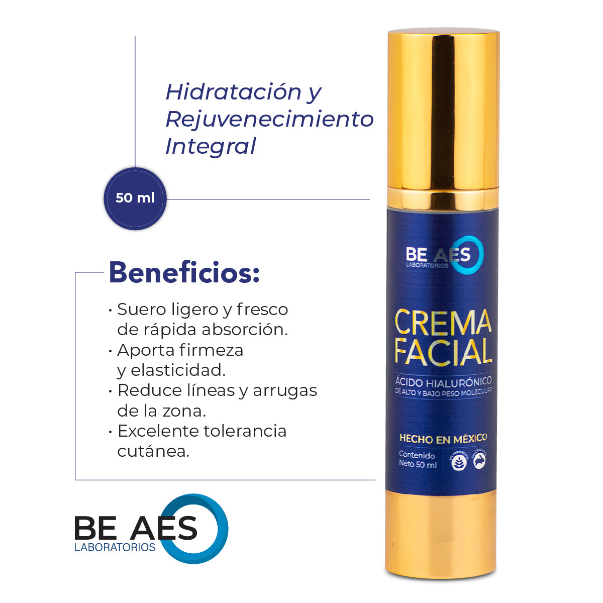 Kit BE AES limpiador crema hidratante y pantalla solar
