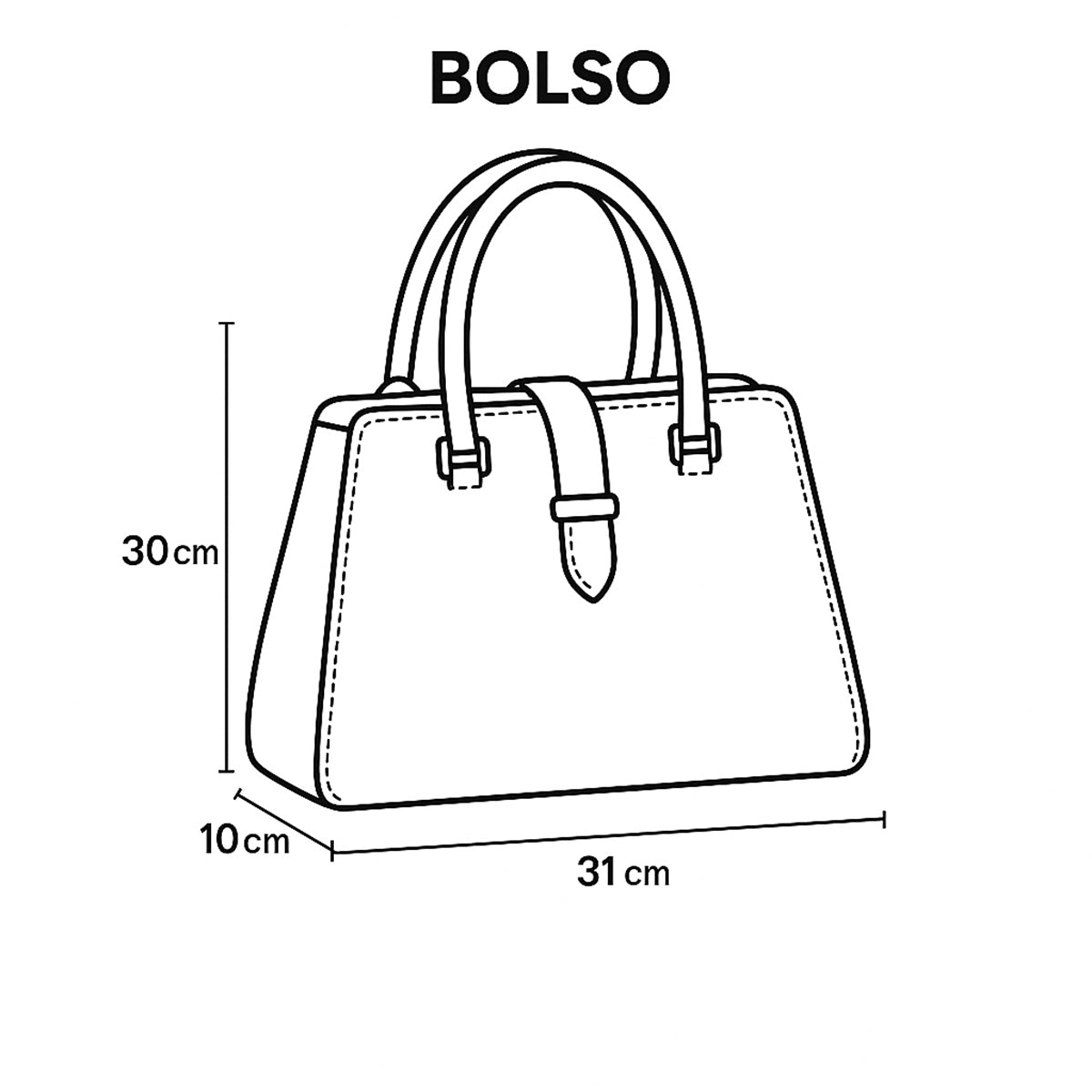 Bolsa castelli dama piel genuina con 5 compartimentos
