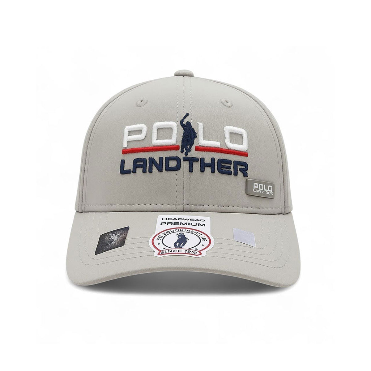 Gorra Polo Landther Gris Bordada para Hombre