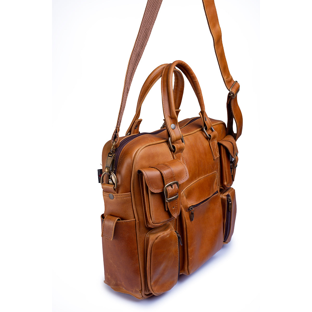 Portafolio piel genuina castelli laptop 17 pulgadas hombre