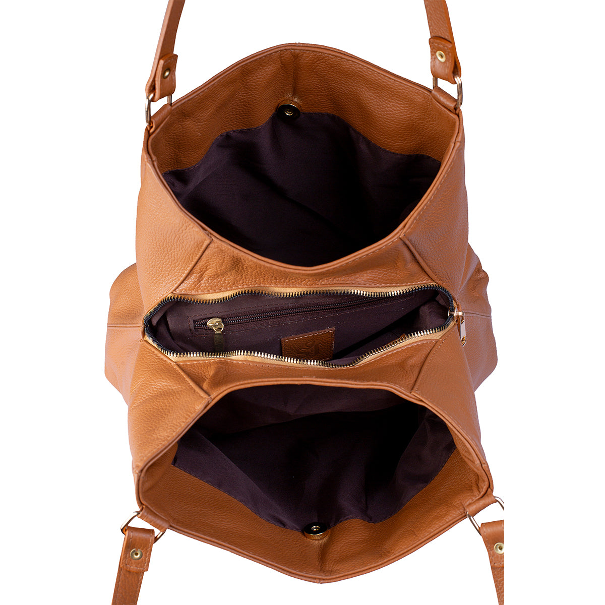 Bolsa castelli dama piel genuina con 5 compartimentos