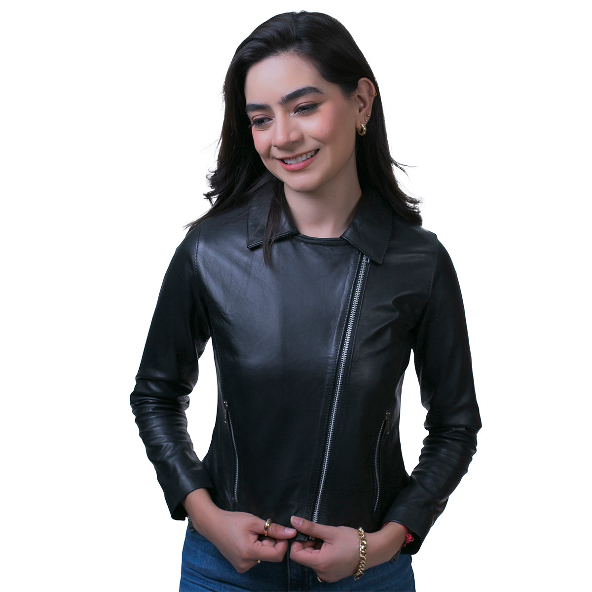 Chamarra piel borrego mujer castelli dama cuello clásico-XL