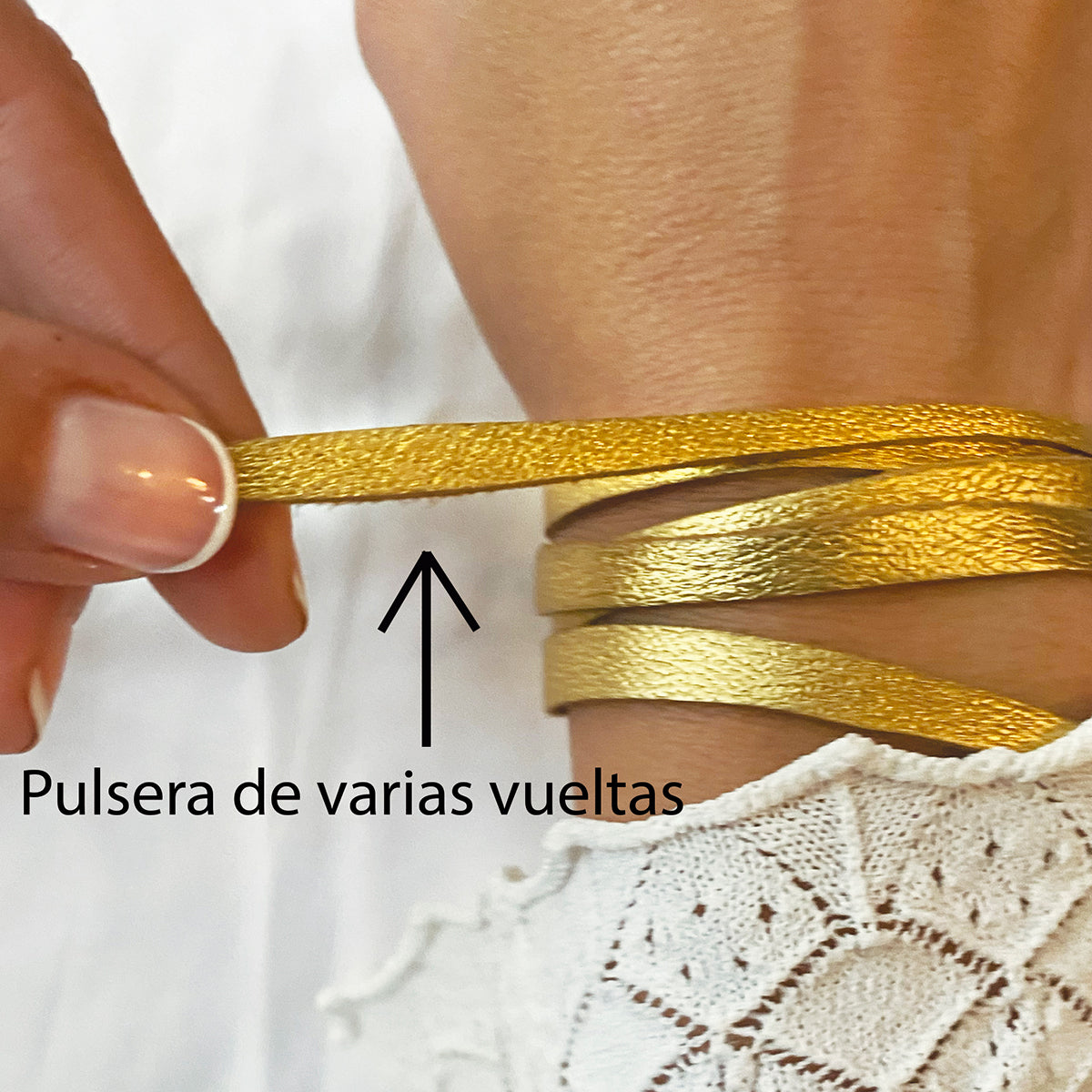 Pulsera intención varias vueltas piel Vangania unisex