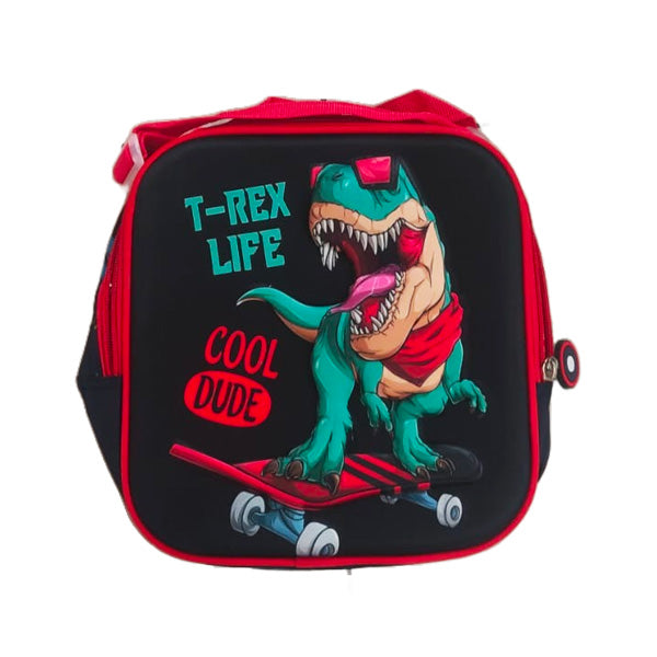 Mochila Escolar 3 pz mochila led 16 pulgadas lonchera y lapicera T-Rex