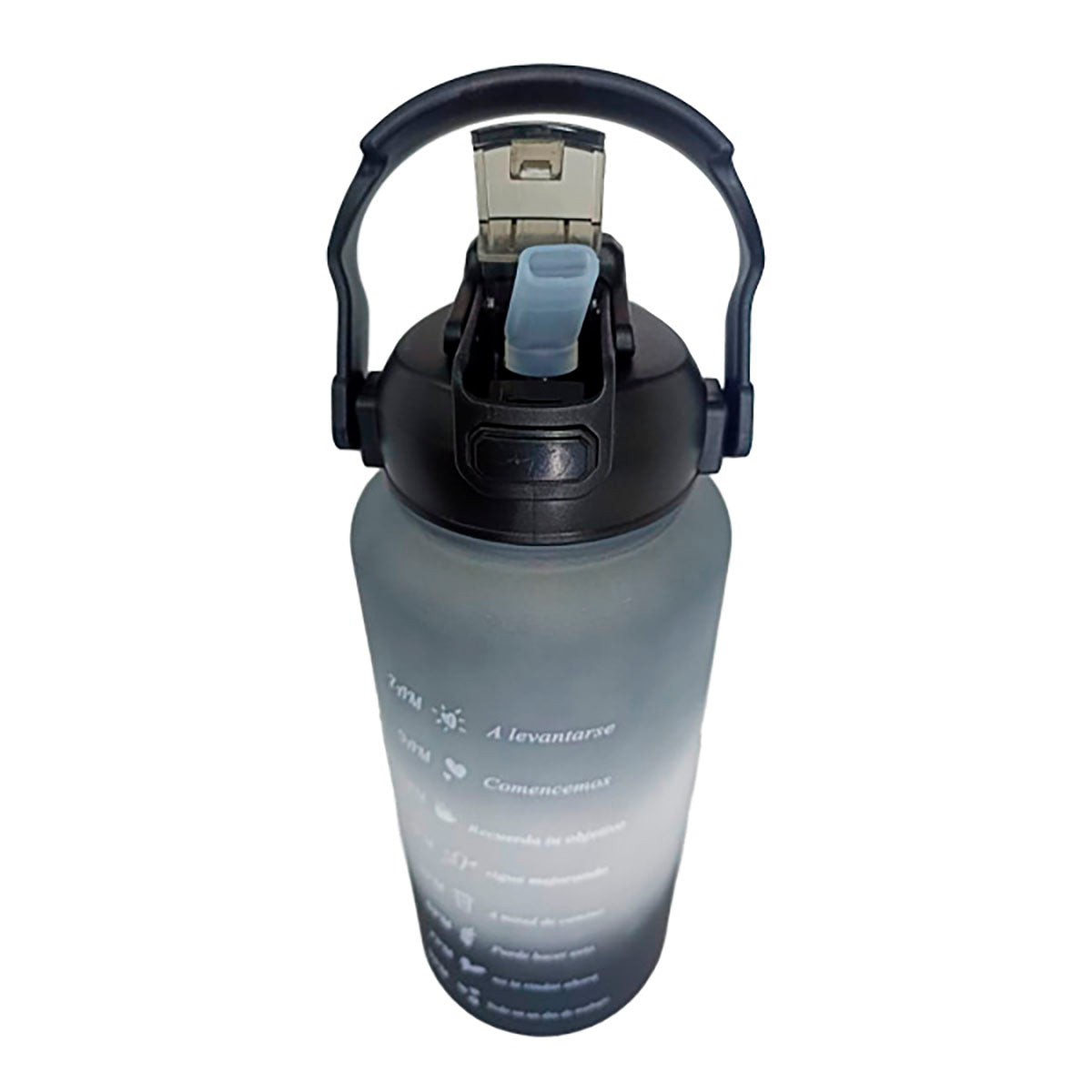Botellas motivacionales deportivas 3 en 1 tricolor de 2 litros