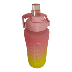 Botellas motivacionales deportivas 3 en 1 tricolor de 2 litros